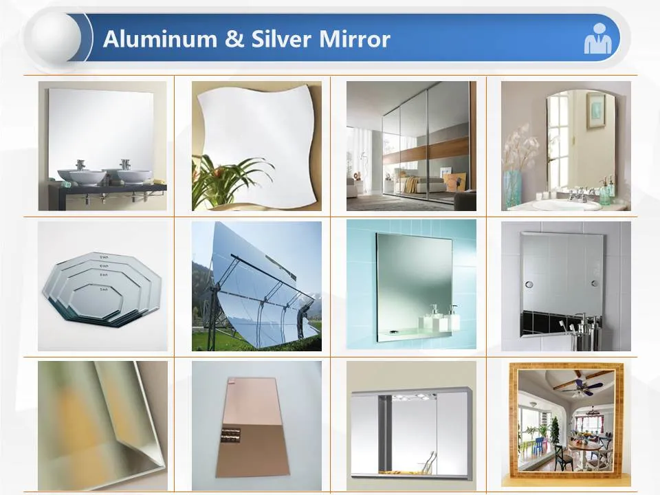 Clear Tinted Reflective Laminated Mirror Patterned Tempered Glass for Building